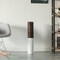 Modern White & Brown Decor Ribbed Accent - 31.5 Inches, Decorative Statement Piece for Living Room, Bedroom, or Office, Tall Floor Vase for Home Décor, Elegant Home Accent, White and Brown Floor Vase